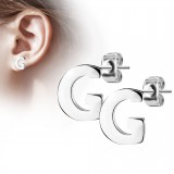 Clou pour oreille en acier lettre A