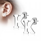 Clou pour oreille en acier lettre A