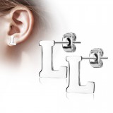 Clou pour oreille en acier lettre A