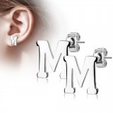 Clou pour oreille en acier lettre A