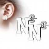 Clou pour oreille en acier lettre A