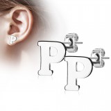 Clou pour oreille en acier lettre A