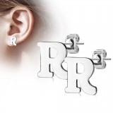 Clou pour oreille en acier lettre A