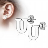 Clou pour oreille en acier lettre A