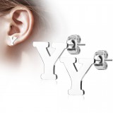 Clou pour oreille en acier lettre A