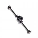 Piercing industriel 129 - Main et gem noir