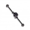 Piercing industriel 129 - Main et gem noir
