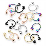 Piercing micro-circulaire 15 - PVD tige vrillée