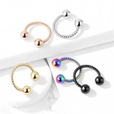 Piercing micro-circulaire 15 - PVD tige vrillée