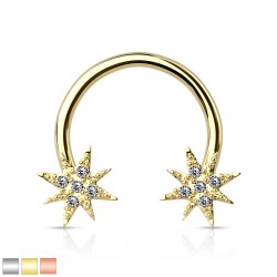 Piercing micro-circulaire 16 - Etoile gold-ip