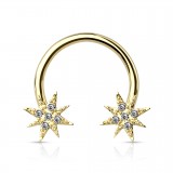 Piercing micro-circulaire 16 - Etoile gold-ip