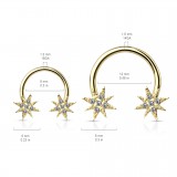 Piercing micro-circulaire 16 - Etoile gold-ip
