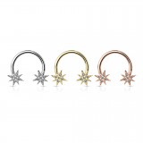 Piercing micro-circulaire 16 - Etoile gold-ip