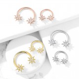 Piercing micro-circulaire 16 - Etoile gold-ip