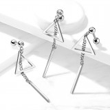 Cartilage hélix, tragus 236 - Triangle et long cylindre