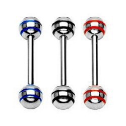 Piercing langue 45 - Acier strié