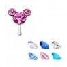 Piercing nez droit 0,5mm 60 - Argent cristal Mickey