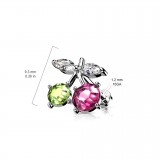 Piercing micro-labret 69 - Cerise