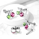 Piercing micro-labret 69 - Cerise