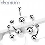 Banane piercing nombril double boule titane G23