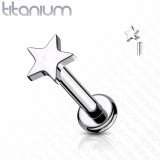 Piercing micro-labret 68 - Titane étoile