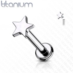 Piercing micro-labret 68 - Titane étoile