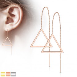 Crochets en acier 04 - Chainette et triangle creux