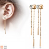 Clous en acier 11 - Strass transparent et trait