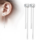 Clous en acier 11 - Strass transparent et trait