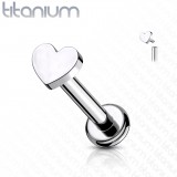 Piercing micro-labret 55 - Titane coeur