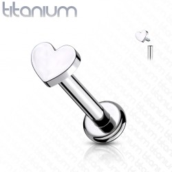Piercing micro-labret 55 - Titane coeur