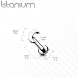 Piercing micro-labret 54 - Titane lune