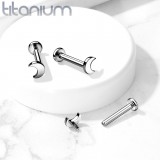 Piercing micro-labret 54 - Titane lune