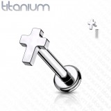 Piercing micro-labret 51 - Titane croix