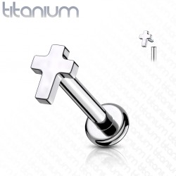 Piercing micro-labret 51 - Titane croix