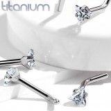 Piercing nez courbé 0.8 ou 1mm 09 - Titane triangle