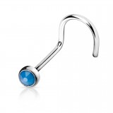 Piercing nez courbé 0.8mm 07 - Gem opalescent