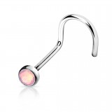 Piercing nez courbé 0.8mm 07 - Gem opalescent