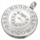 Pendentif coeur dans cercle avec strass (33)