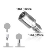 Adaptateur pour base microdermal : 1,2 vers externe 1,6mm