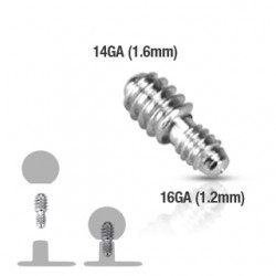 Adaptateur pour base microdermal : 1,2 vers 1,6mm