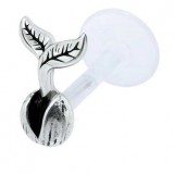 Piercing micro-labret PTFE 138 - Graine et feuilles A
