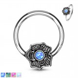 Piercing micro-bcr 80 - Fleur avec gem