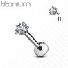 Piercing micro-labret 41 - Titane étoile cristal