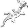 Pendentif animal 11 - Salamandre trois zircones