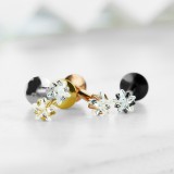 Lot de piercings micro-labrets 04 - PVD cristal étoile