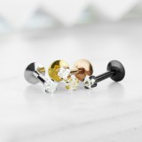 Lot de piercings micro-labrets 02 - PVD cristal carré