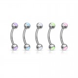 Lot de piercings arcades 06 - Acier fluorescent