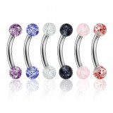 Lot de piercings arcades 03 - Acrylique paillettes