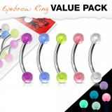 Lot de piercings arcades 02 - Fluorescent